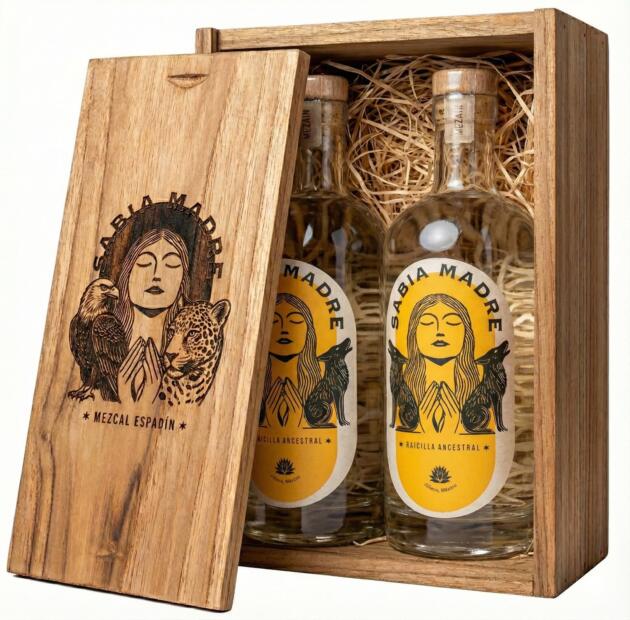 Kit de Regalo Sabia Madre · Caja de Madera 2 Unidades